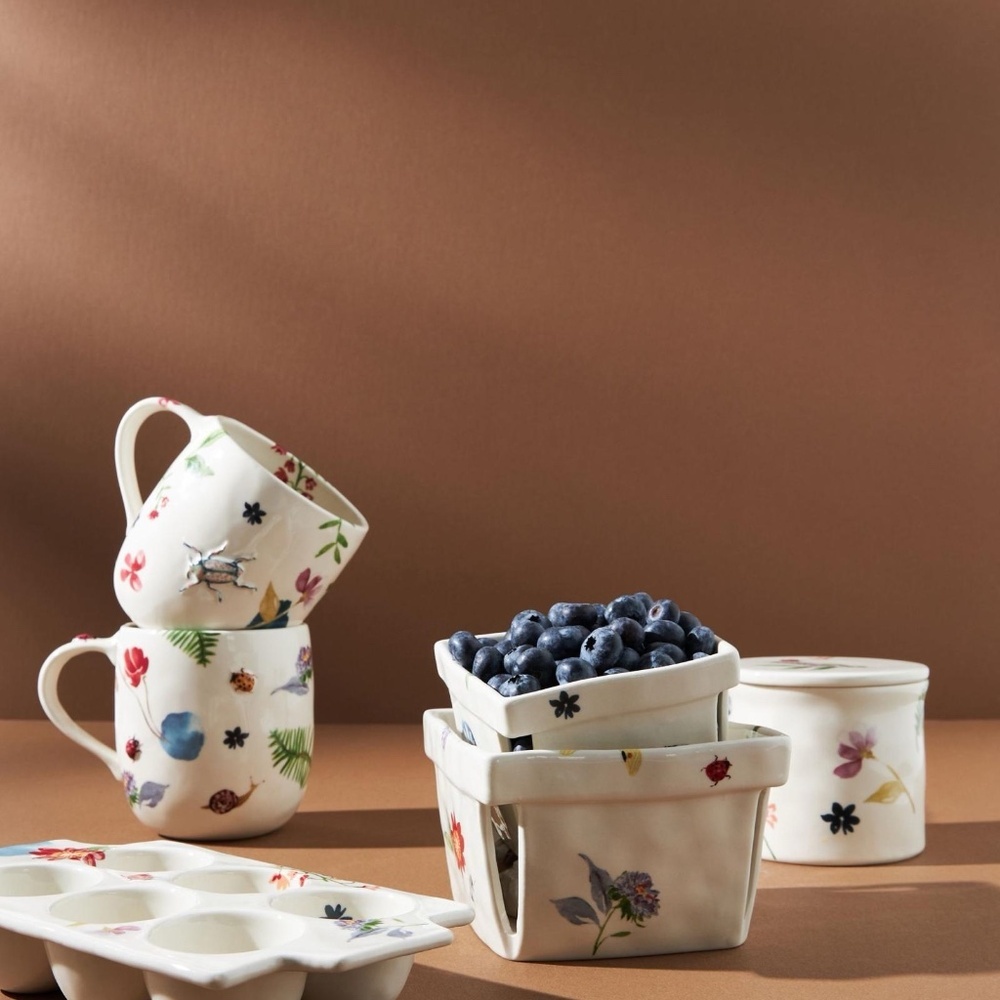 -NWT Anthropologie MEDIUM Monarch Berry Basket - Picture 5 of 5